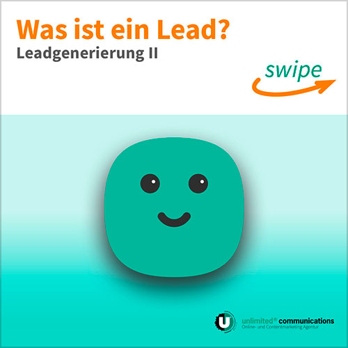 Social-Media Post: "Leadgenerierung II" für die Agentur unlimited communication berlin