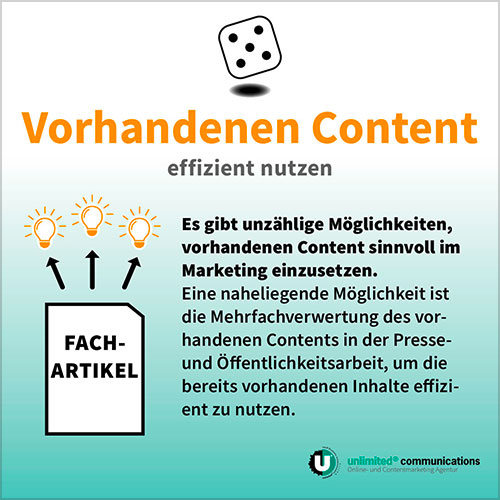 Social-Media Posts: "Zeigen Sie Expertise 2" für die Agentur unlimited communication berlin