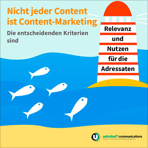 Social-Media Post: "Was ist Content-Marketing I" für die Agentur unlimited communication berlin, 7. Seite